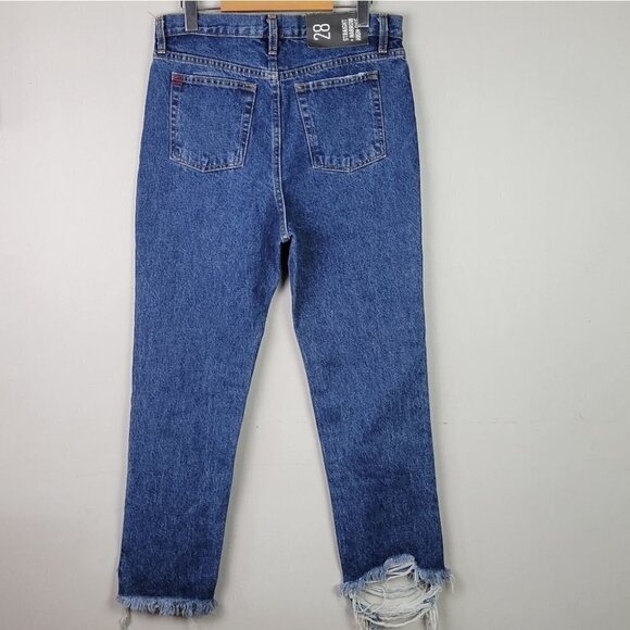 bdg Straight and Narrow High Rise Jeans Button Fly Frayed Hem 28 NEW - Picture 5 of 13